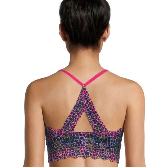 No Boundries Lace Racerback Bralette- Multi-Color - Picture 3 of 7